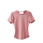 画像6: 半袖ヨガ単品Tシャツ　レディース 半袖 接触冷感 トップス Tシャツ 春 夏 ヨガウェア ロング丈 ストレッチ 吸水 速乾 消臭 体型カバー ゆったり 20代 30代 40代 50代 60代 長め フィットネス スポーツ [YGW20-15] (6)