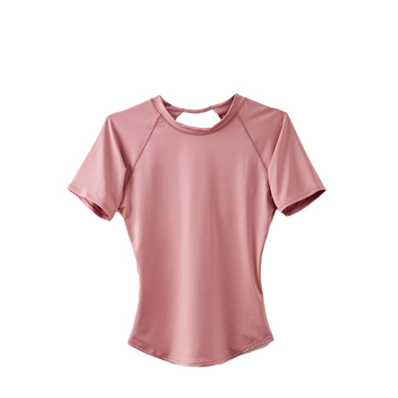 画像4: 半袖ヨガ単品Tシャツ　レディース 半袖 接触冷感 トップス Tシャツ 春 夏 ヨガウェア ロング丈 ストレッチ 吸水 速乾 消臭 体型カバー ゆったり 20代 30代 40代 50代 60代 長め フィットネス スポーツ [YGW20-15] (4)