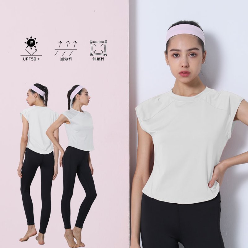 画像13: ヨガウェア　Tシャツ　ヨガウェア 超軽量　ストレッチタイプ トップス レディース　ランニングウェア ゆったりシャツ トレーニングウェア フィットネスウェア ジムウェア [YGW20-12] (13)