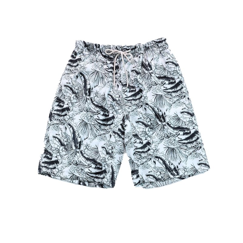 画像18: 膝まで布帛メンズパンツ　水が溜まらない　メッシュインナー付き　布帛速乾素材　ポケット付き　ウェスト調整紐　膝まで長さ　男用水着パンツ　ランニング　無地シンプル　プリント柄 [SLV32130] (18)