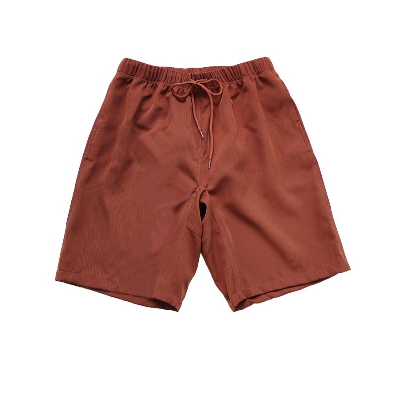 画像11: 膝まで布帛メンズパンツ　水が溜まらない　メッシュインナー付き　布帛速乾素材　ポケット付き　ウェスト調整紐　膝まで長さ　男用水着パンツ　ランニング　無地シンプル　プリント柄 [SLV32130] (11)