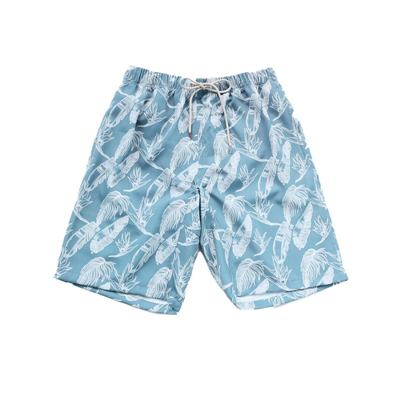 画像13: 膝まで布帛メンズパンツ　水が溜まらない　メッシュインナー付き　布帛速乾素材　ポケット付き　ウェスト調整紐　膝まで長さ　男用水着パンツ　ランニング　無地シンプル　プリント柄 [SLV32130] (13)