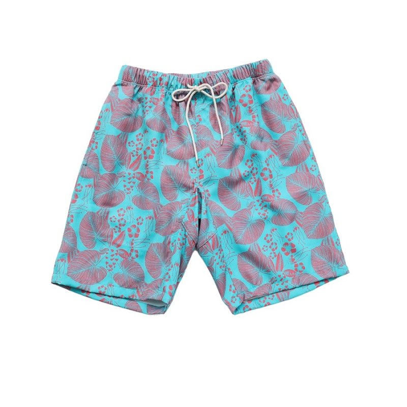 画像16: 膝まで布帛メンズパンツ　水が溜まらない　メッシュインナー付き　布帛速乾素材　ポケット付き　ウェスト調整紐　膝まで長さ　男用水着パンツ　ランニング　無地シンプル　プリント柄 [SLV32130] (16)