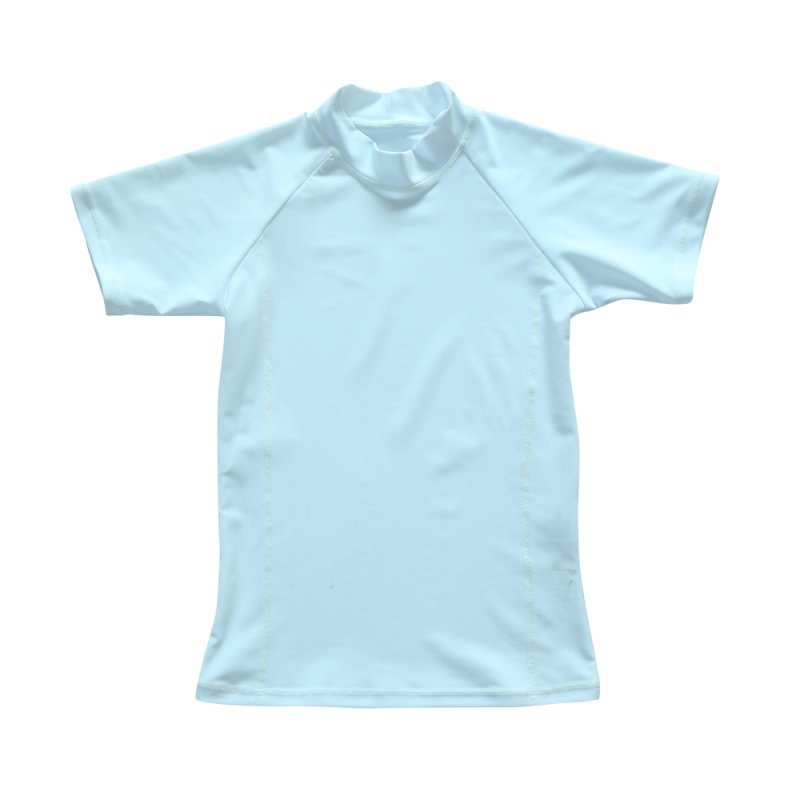 画像9: 男児半袖　無地シンプル　水着ウェア　ラッシュガード キッズ 半袖 ハイネック 男の子 女の子 水着 スイムウェア 接触冷感 UVカット 吸汗速乾 水陸両用 [SL1916] (9)