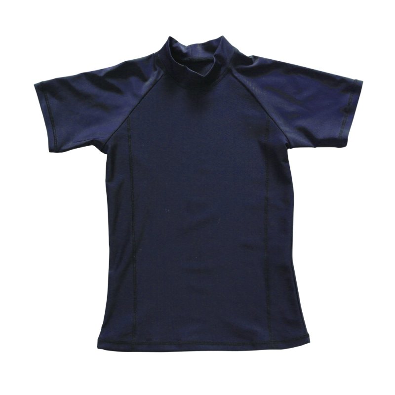 画像7: 男児半袖　無地シンプル　水着ウェア　ラッシュガード キッズ 半袖 ハイネック 男の子 女の子 水着 スイムウェア 接触冷感 UVカット 吸汗速乾 水陸両用 [SL1916] (7)