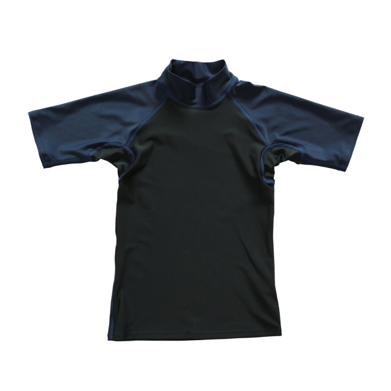 画像10: 男児半袖シンプル水着ウェア　ッシュガード キッズ 半袖 ハイネック UVカット 半袖シャツ 水着 tシャツ スイムウェア スポーツシャツ ジュニア 水陸両用 吸湿速乾 [SL1920] (10)