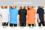 画像12: 男児半袖　無地シンプル　水着ウェア　ラッシュガード キッズ 半袖 ハイネック 男の子 女の子 水着 スイムウェア 接触冷感 UVカット 吸汗速乾 水陸両用 [SL1916] (12)