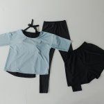 画像27: インナー付きトップスとレギンスとショットパンツの体型カバー水着３点セット 水着 韓国風 かわいい 速乾性 スポーツ パッド付き 水泳用 水陸両用 普段着 女性用 (27)