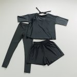 画像23: インナー付きトップスとレギンスとショットパンツの体型カバー水着３点セット 水着 韓国風 かわいい 速乾性 スポーツ パッド付き 水泳用 水陸両用 普段着 女性用 (23)