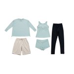 画像16: 体系カバー水着５点セット　Tシャツ　布帛サーフパンツ　レギンス　タンキニ上下セット運動服　ヨガ　スポーツウェア レディース ラッシュガード 上下セット 体型カバー セパレート タンキニ 長袖 レギンス uvカット upf50+ プール 海 水陸両用 無地シンプル色展開　 [SW509] (16)