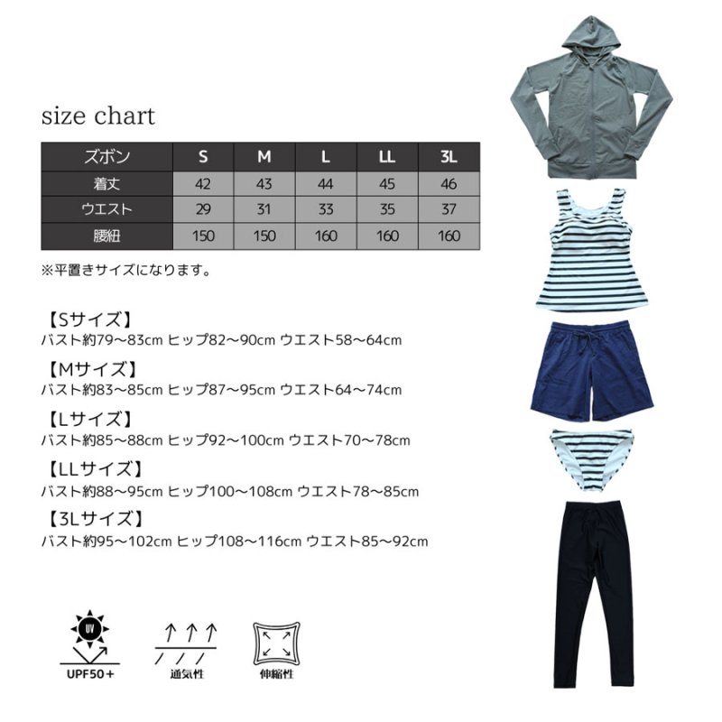 画像15: ラッシュガード　布帛ショットパンツ　タンキニ上下セット　レギンス　水着5点セット　体型カバー セパレート タンキニ 長袖 5点セット フード付き パーカー レギンス uvカットupf50+ プール 海 海水浴 サウナ　ヨガウェア [SW503] (15)