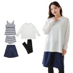 画像22: 無地　ロング袖体系カバーTシャツ　布帛ショットパンツ　レギンス　タンキニ上下セット　水着5点セット レディース 体型カバー ラッシュガード 長袖 5点セット フィットネス [SW502] (22)