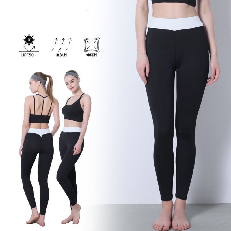 画像14: ヨガレギンス　ヨガウェア レディース レギンス 吸汗速乾 ストレッチ 9分丈 スポーツタイツ ロング 無地 パンツ　UV素材 [SYZ3062] (14)