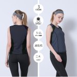 画像13: タンクTシャツ　スポーツブラー　7分レギンス　ヨガ3点セット 揺れないスポーツブラジャー しっかりサポート ヨガブラ トレーニング レディース 伸張 おしゃれ 完璧な形状 快適な動き [SYZ3054] (13)