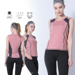 画像16: タンクTシャツ　スポーツブラー　7分レギンス　ヨガ3点セット 揺れないスポーツブラジャー しっかりサポート ヨガブラ トレーニング レディース 伸張 おしゃれ 完璧な形状 快適な動き [SYZ3054] (16)