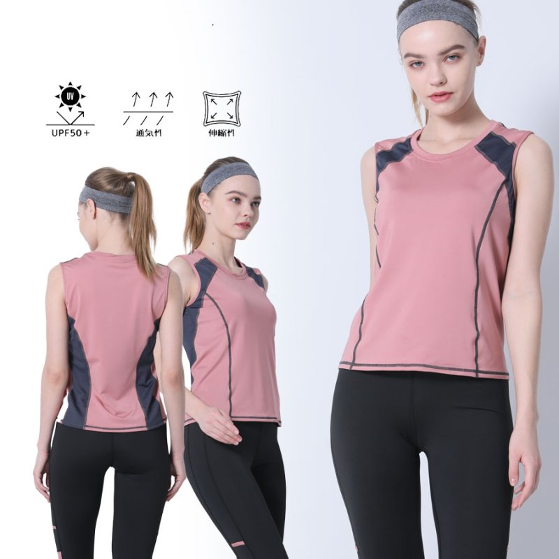 画像16: タンクTシャツ　スポーツブラー　7分レギンス　ヨガ3点セット 揺れないスポーツブラジャー しっかりサポート ヨガブラ トレーニング レディース 伸張 おしゃれ 完璧な形状 快適な動き [SYZ3054] (16)