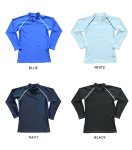 画像6: 男児水着　ロングウェア　ラッシュガード キッズ 長袖 男の子 女の子 ユニセックス Tシャツ クール水着 ハイネック 立ち襟タイプ ス 冷感夏用インナー 水陸両用 スイムウェア 体型カバー 日焼け予防 吸汗速乾 (6)