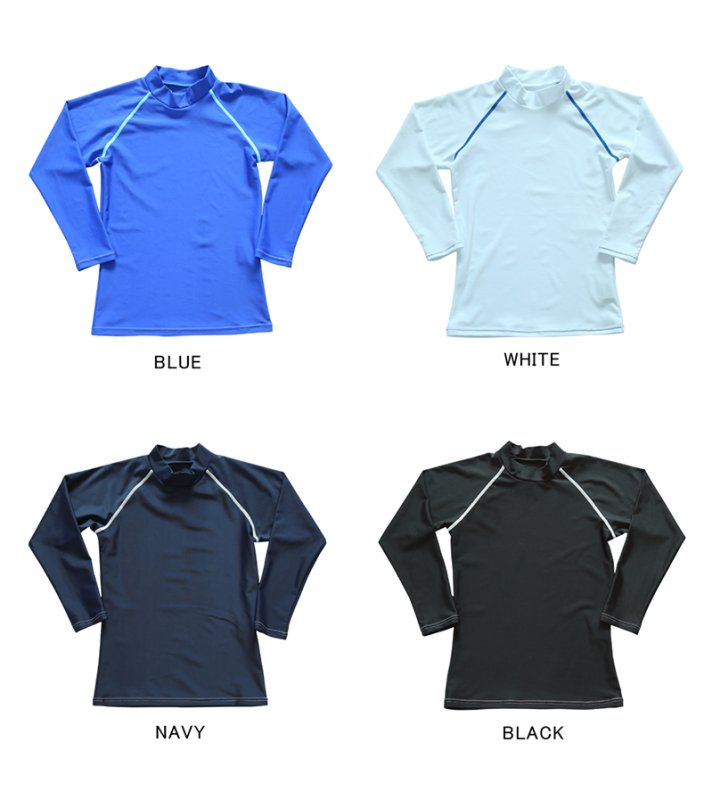 画像6: 男児水着　ロングウェア　ラッシュガード キッズ 長袖 男の子 女の子 ユニセックス Tシャツ クール水着 ハイネック 立ち襟タイプ ス 冷感夏用インナー 水陸両用 スイムウェア 体型カバー 日焼け予防 吸汗速乾 (6)