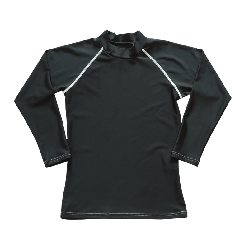 画像12: 男児水着　ロングウェア　ラッシュガード キッズ 長袖 男の子 女の子 ユニセックス Tシャツ クール水着 ハイネック 立ち襟タイプ ス 冷感夏用インナー 水陸両用 スイムウェア 体型カバー 日焼け予防 吸汗速乾 (12)