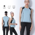 画像15: タンクTシャツ　スポーツブラー　7分レギンス　ヨガ3点セット 揺れないスポーツブラジャー しっかりサポート ヨガブラ トレーニング レディース 伸張 おしゃれ 完璧な形状 快適な動き [SYZ3054] (15)