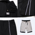 画像9: 競泳練習用水着 めぐれ防止ボタン着き フィットネス 水着セット キャップ付き レディース セパレート 半袖 上下セット 大きいサイズ 4L(17L) 5L(19L) 体型カバー (9)