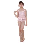 画像19: KIDSキャミソール ハイウェストセット水着　キッズ 水着 女の子 ワンピース水着 ガールズ 女児 小学生 子供用 UVカット かわいい 温泉 夏 旅行 (19)