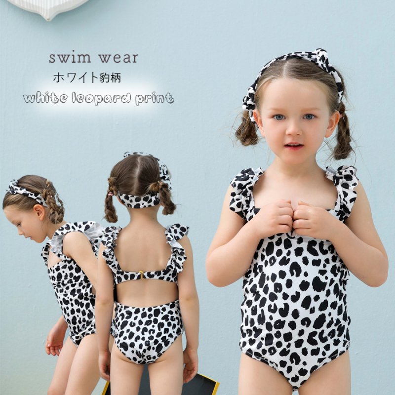 画像3: 水着 女の子 フリルワンピース 水玉柄 キッズ 水着 女の子 スイミング スイムウェア 水遊び　子供（小）水着 キッズ 女の子 ワンピース キッズ リボン 子ども用水着 水着 水泳 スイムウェア ウェアキッズ  (3)