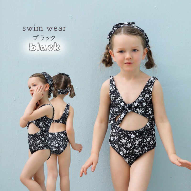 画像7: カチューシャ付き 子供（小）水着 女の子 ワンピース キッズ リボン 子ども用水着 ワンピース 水泳 スイムウェア ウェアキッズ スイムウェア 旅行温泉 紫外線対策 5サイズ (7)