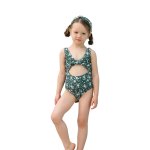 画像11: カチューシャ付き 子供（小）水着 女の子 ワンピース キッズ リボン 子ども用水着 ワンピース 水泳 スイムウェア ウェアキッズ スイムウェア 旅行温泉 紫外線対策 5サイズ (11)