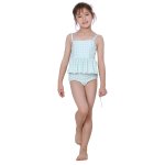 画像20: KIDSキャミソール ハイウェストセット水着　キッズ 水着 女の子 ワンピース水着 ガールズ 女児 小学生 子供用 UVカット かわいい 温泉 夏 旅行 (20)
