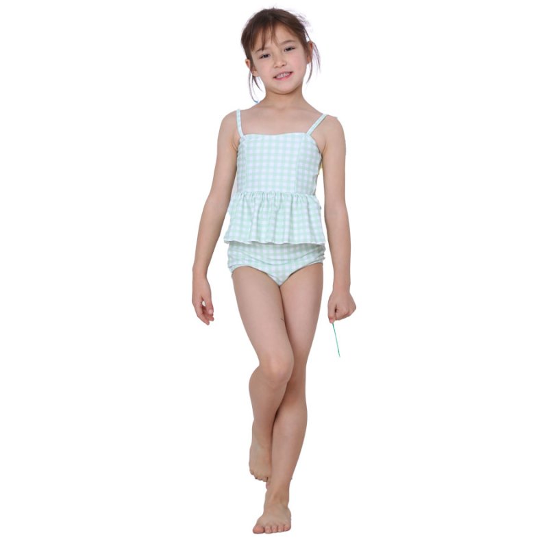 画像20: KIDSキャミソール ハイウェストセット水着　キッズ 水着 女の子 ワンピース水着 ガールズ 女児 小学生 子供用 UVカット かわいい 温泉 夏 旅行 (20)