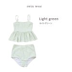 画像14: KIDSキャミソール ハイウェストセット水着　キッズ 水着 女の子 ワンピース水着 ガールズ 女児 小学生 子供用 UVカット かわいい 温泉 夏 旅行 (14)