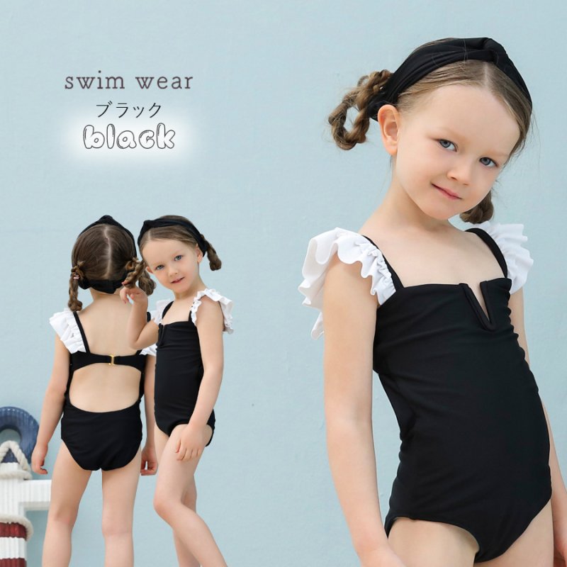 画像2: 水着 女の子 フリルワンピース 水玉柄 キッズ 水着 女の子 スイミング スイムウェア 水遊び　子供（小）水着 キッズ 女の子 ワンピース キッズ リボン 子ども用水着 水着 水泳 スイムウェア ウェアキッズ  (2)