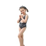 画像12: カチューシャ付き 子供（小）水着 女の子 ワンピース キッズ リボン 子ども用水着 ワンピース 水泳 スイムウェア ウェアキッズ スイムウェア 旅行温泉 紫外線対策 5サイズ (12)