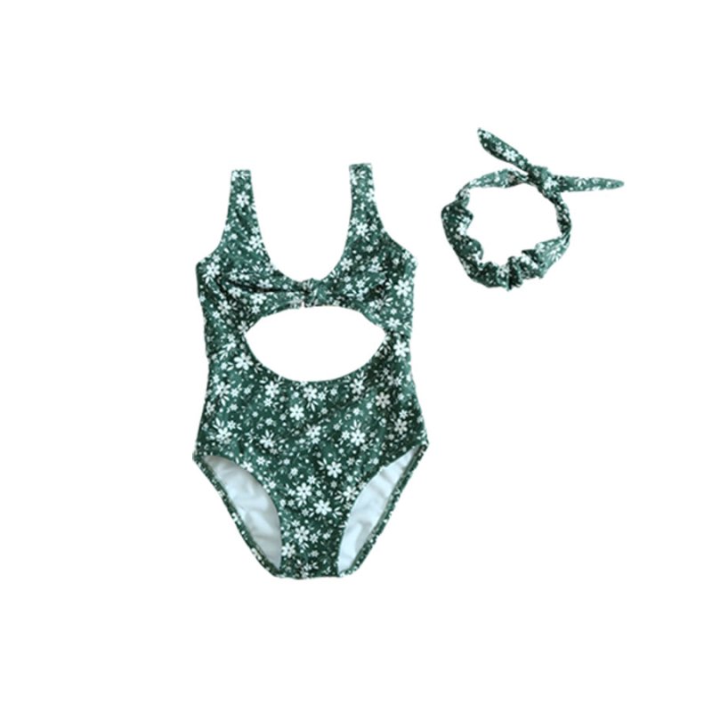 画像14: カチューシャ付き 子供（小）水着 女の子 ワンピース キッズ リボン 子ども用水着 ワンピース 水泳 スイムウェア ウェアキッズ スイムウェア 旅行温泉 紫外線対策 5サイズ (14)