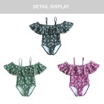 画像3: オフォショルター KIDS水着 可愛い水着　子供（小）水着 キッズ 女の子 ワンピース キッズ リボン 子ども用水着 水着 ワンピース 水泳 スイムウェア ウェアキッズ (3)
