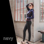 画像8: ロングファスナーフィットナス水着 フィットネス 水着 レディース セパレート 長袖 上下セット めくれ防止 スクール UVカット ファスナー 袖付 体型カバー カップ付 (8)