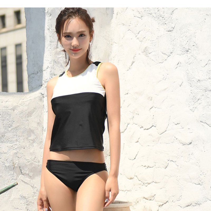 画像9: スポーツフィットネス3点セット水着　水着 レディース 体型カバー 女性 高校生水着　ショットスイム　付き 3点セット ノースリーブ めくれ防止パンツセット　大学生水着　 (9)