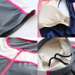 画像13: フィットネス水着 タンクトップセット　袖なしフィットネス　上下セット水着　めぐれ防止付き　レディース フィットネス水着 セパレート ノースリ スイム (13)