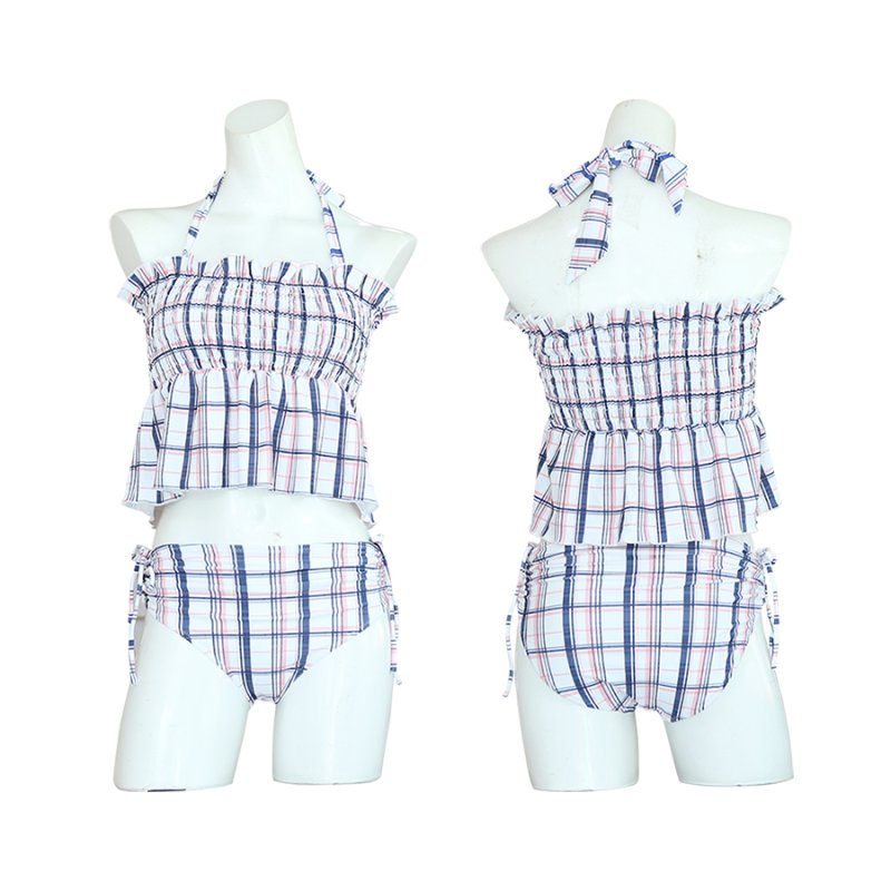 画像7: 水着2点セット シャイリングトップスビキニ/ハイウェストショーツ水着セット タンキニ レディース 体型カバー 2点セット セパレート ビスチェ風ブラ ブラトップ パッド付き ハイウエスト カバーアップ モノトーン (7)