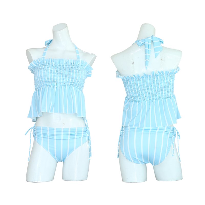 画像9: 水着2点セット シャイリングトップスビキニ/ハイウェストショーツ水着セット タンキニ レディース 体型カバー 2点セット セパレート ビスチェ風ブラ ブラトップ パッド付き ハイウエスト カバーアップ モノトーン (9)