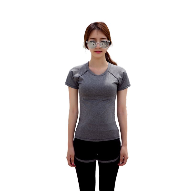 画像17: ヨガスポーツウェア セット　ヨガ2点セット ヨガウェア 上下セット レディース 体型カバー 半袖 Tシャツ ハイウエスト ヨガパンツ レギンス ピラティス トレーニング ジム スポーツウェア 吸汗速乾 (17)