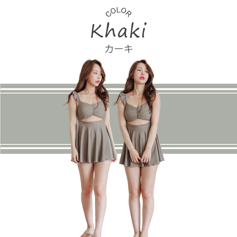 画像15: 肩紐ワンピース水着 (15)