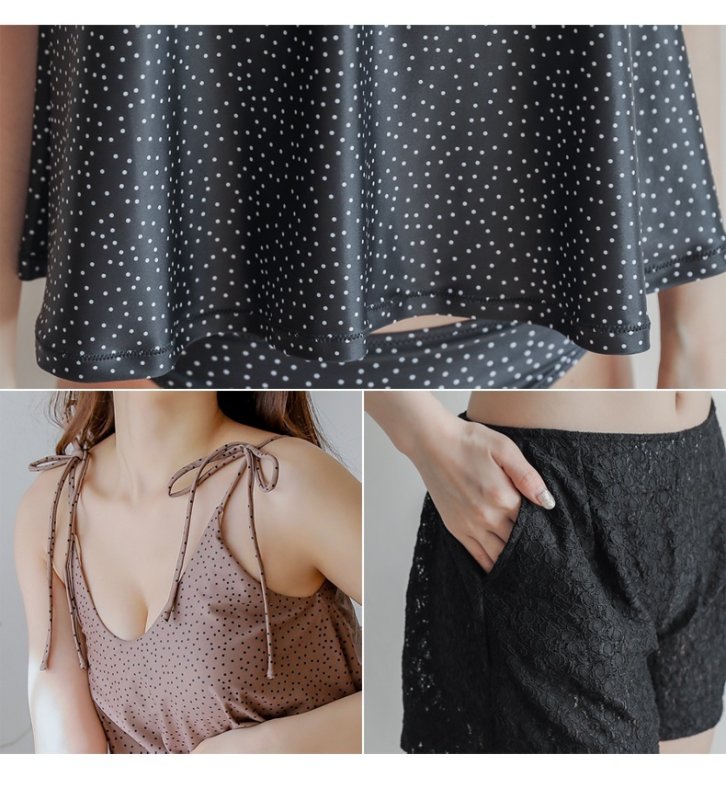 画像3: カップ付きトップス/ショーツ/サーフパンツ　3点セット水着 (3)
