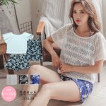 画像5: ショーツ付き外パンツ/ワンピース/トップス/体型カバー水着セット　レースウェア　水着素材ショットパンツ　ママ系水着　二次会水着　水陸両用スイムウェア　カップ付き　日本品質水着 (5)