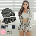 画像1: ラッシュガードスポーツブラショーツセットとショットパンツセットk  (1)
