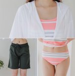 画像3: ラッシュガードとサーフパンツとタンキニトップスとショーツ水着4点セット (3)