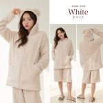 画像5: ZIP 猫耳フードパーカーとショットパンツセット (5)