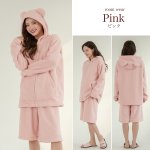 画像6: ZIP 猫耳フードパーカーとショットパンツセット (6)