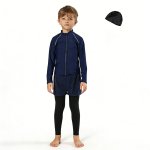 画像16: 男女兼用インナー着きショットパンツとファスナー着き長袖ラッシュガードスクール水着　男女兼用 インナー着き ショットパンツ ファスナー着き 長袖ラッシュガード School学校水着 水陸両用 男子スクール水着 ラッシュガード サーフパンツ 2点セット (16)